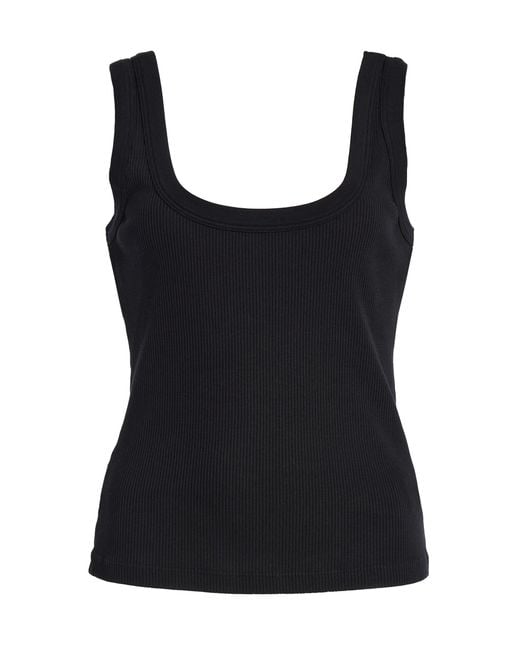 Citizens of Humanity Black Faye Ribbed Tank Top