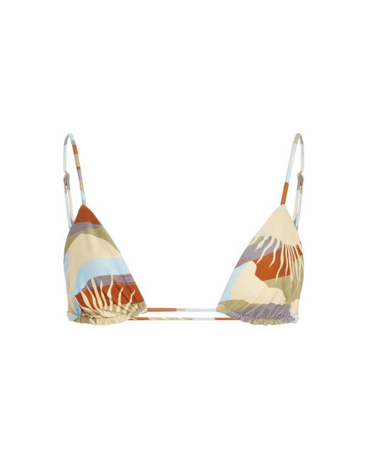 Ziah Metallic Printed Bikini Top