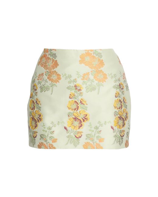 Erdem Yellow Hollyhock Jacquard Mini Skirt