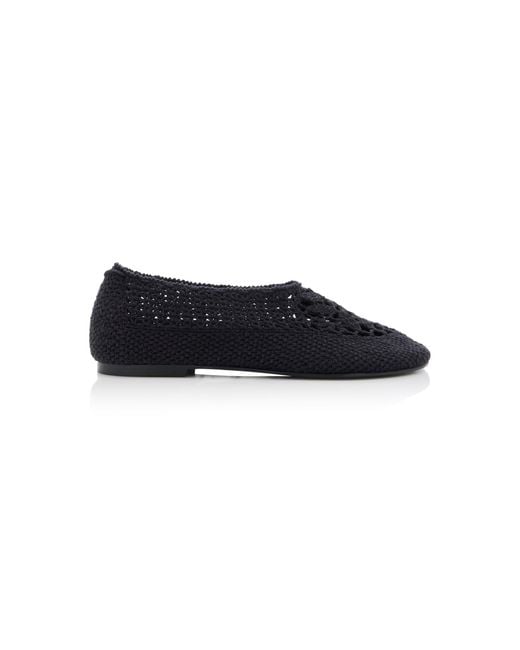 Hvoya Black Merezhyvni Woven Flats