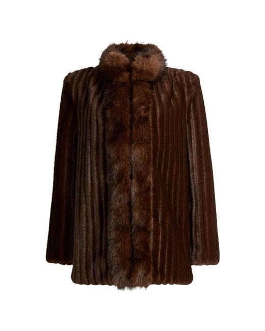 DUCIE Brown Sienna Faux Fur Jacket