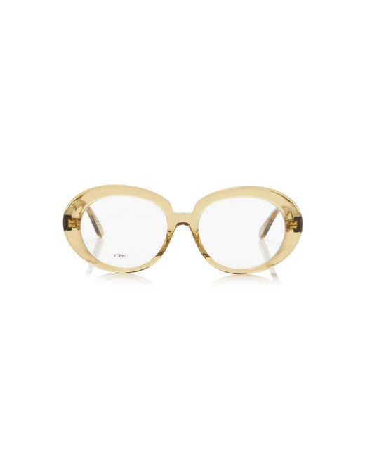 Loewe Green Round-Frame Acetate Glasses