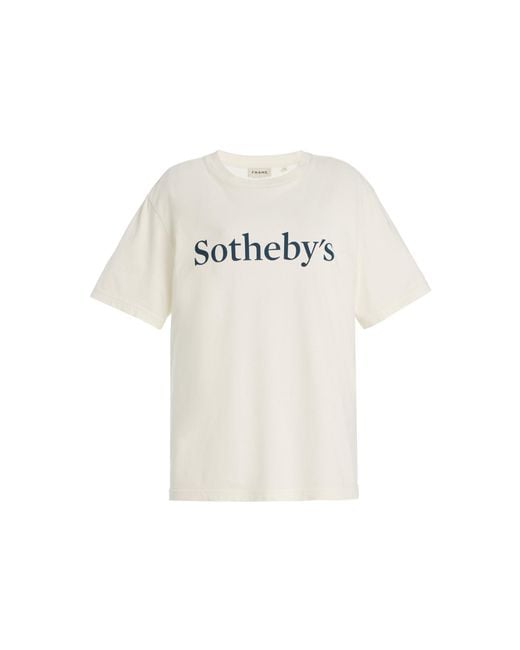 FRAME White X Sotheby's Classic Cotton T-Shirt