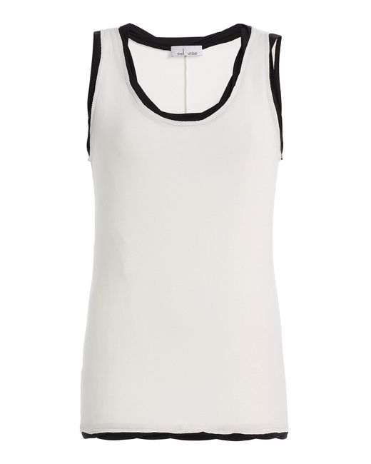 Mel Usine Blue Blois Twisted-Trim Tank Top