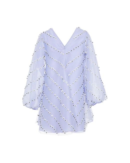 ganni serenity blue dress Rosenfeld Embellished Tulle Mini in Loft Lately Sequin Cutout It comes in a styleattribute-beaded COLOR:Military