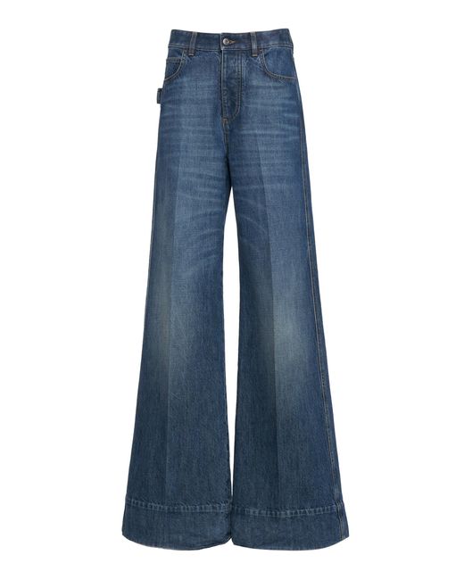 Bottega Veneta Blue Rigid High-rise Flared-leg Jeans