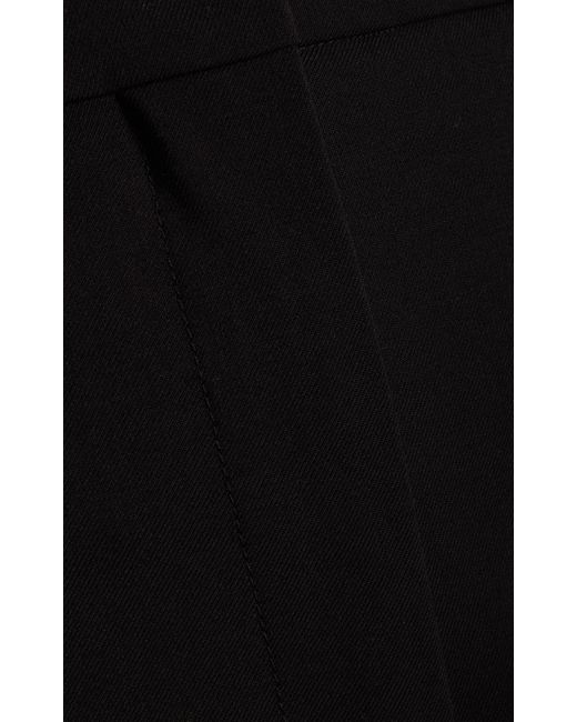 Loulou de Saison Black Serge Stretch-Wool Mini Shorts
