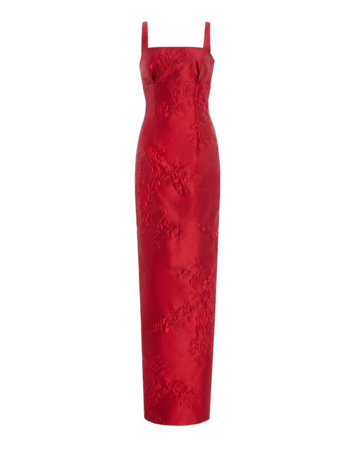 chinese dress ladies Elliana Strapless Embossed Ruffle Maxi Dress – VICI main image 0