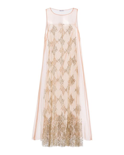 Kamperett Natural Thistle Lace Shift Dress