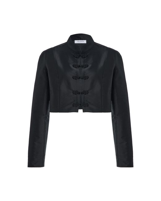 Sloan Black Exclusive The Fitted Crepe Top