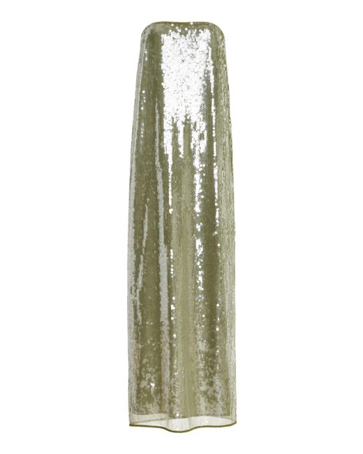 staud casey sequined strapless dress STAUD Casey Sequin Strapless Dress by Staud