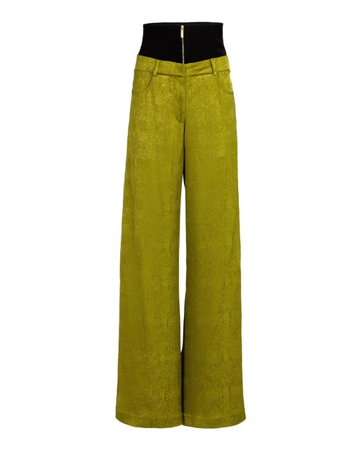 Silvia Tcherassi Green Karel Straight Leg Pants