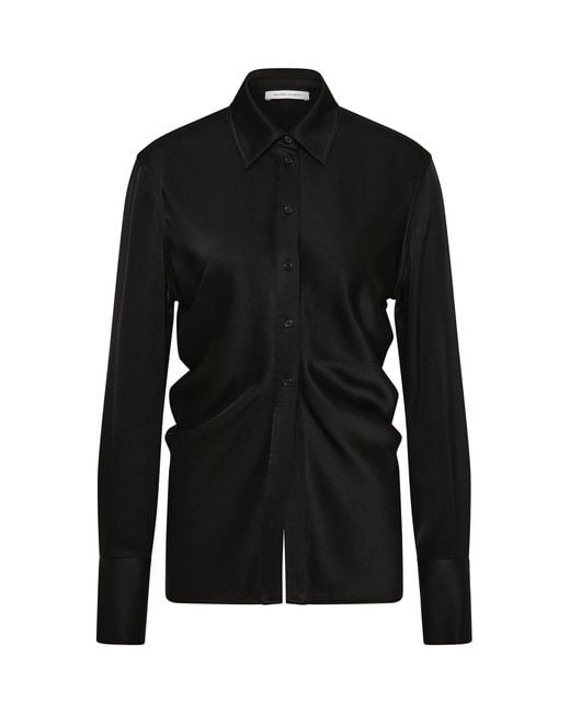 Rachel Gilbert Black Hallie Satin Shirt