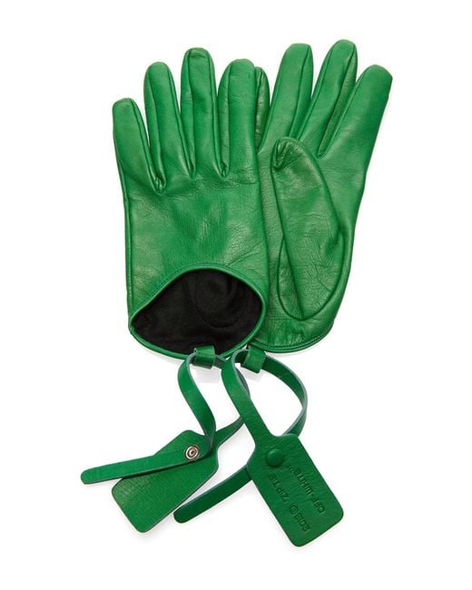 Off-White c/o Virgil Abloh Green Zip Tie Gloves