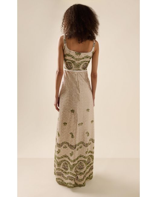 Giambattista Valli Natural Sequined Gown