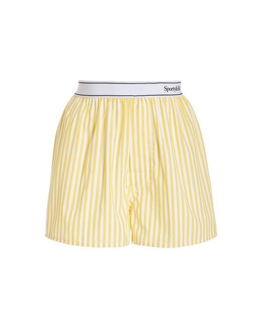 Sporty & Rich Natural Striped Cotton Boxer Shorts