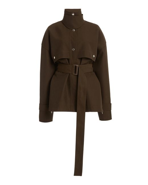 Victoria Beckham Brown Belted Utility Jacket