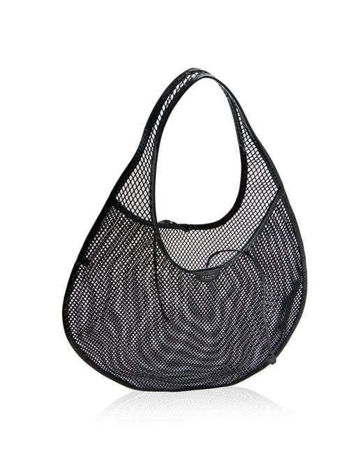 Alaïa Black Leather-trimmed Mesh Tote Bag