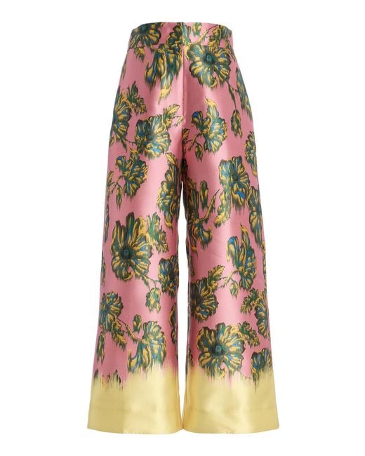 ALÉMAIS Red Faye Satin Wide-Leg Pants