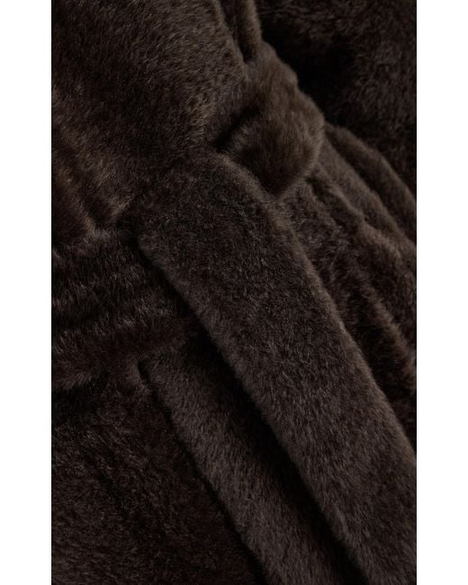 The Row Black Madelina Shearling Coat