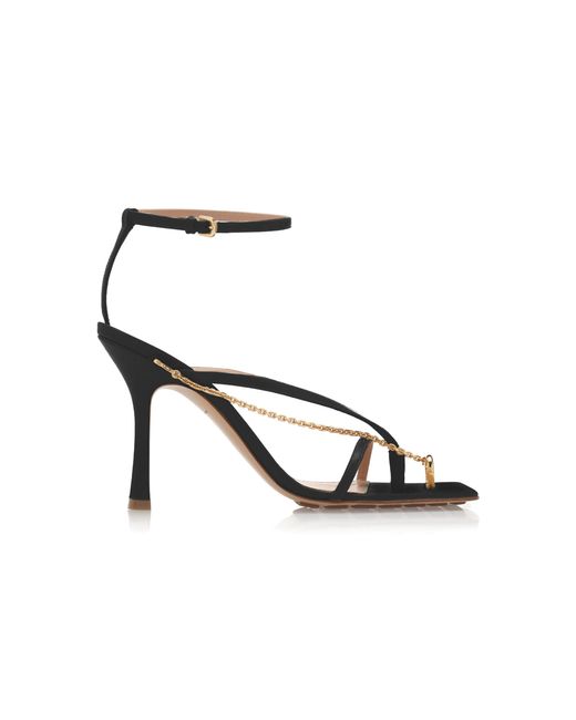 Bottega Veneta Black Chain-trimmed Lounge Leather Sandals