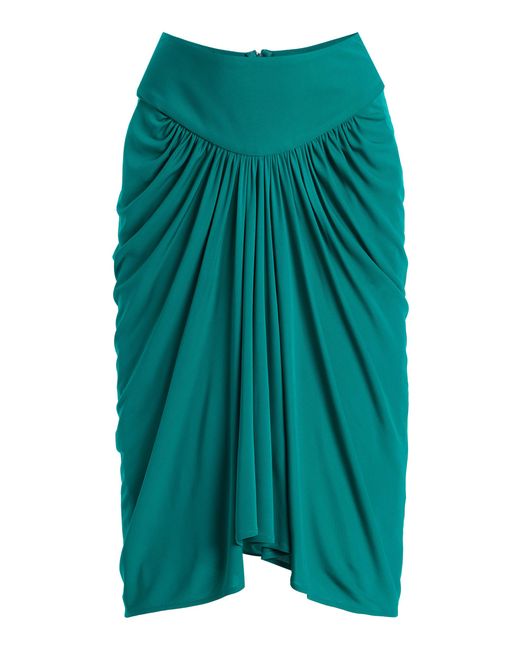 Franchise Green Bianca Ruched Midi Skirt