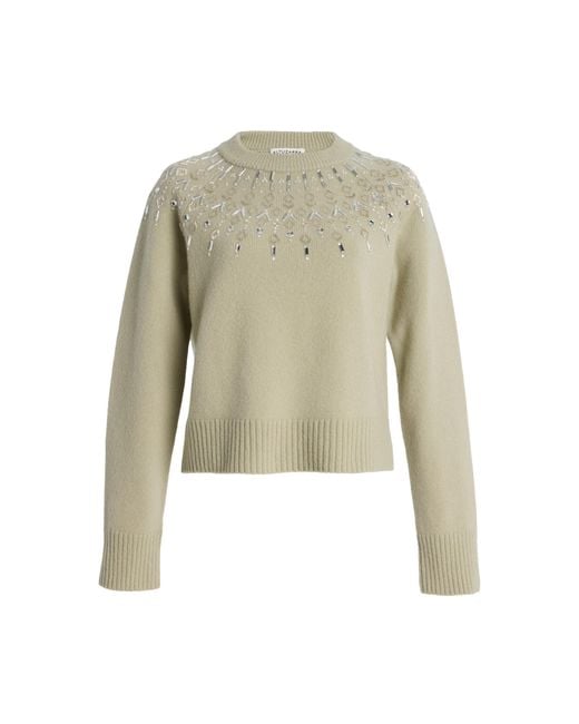 Altuzarra Natural Harold Embellished Virgin Wool Sweater