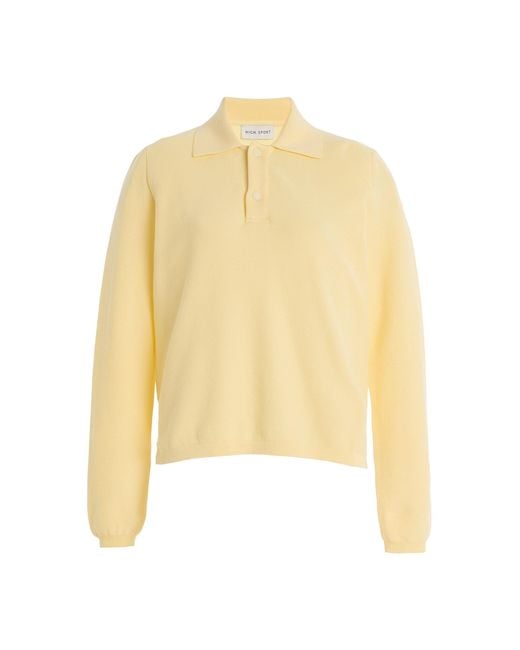 High Sport Yellow Exclusive Brooke Cotton Polo Sweater