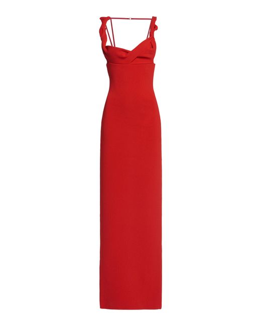 Jacquemus Alca Knit Maxi Dress in Red | Lyst UK