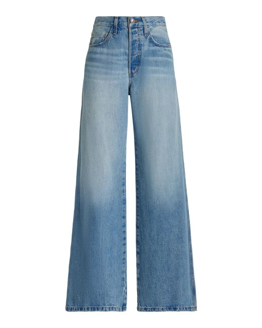 FAVORITE DAUGHTER Blue The Masha Rigid High-rise Wide-leg Jeans