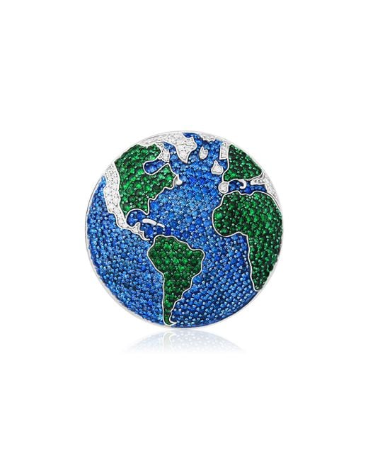 Ashna Mehta Blue Earth 14K Diamond And Sapphire Bag Charm