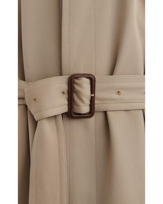 Maison Margiela Natural Belted Wool Trench Coat
