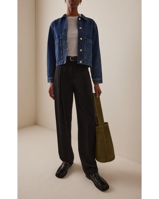 FRAME Blue The Patch Pocket Denim Jacket