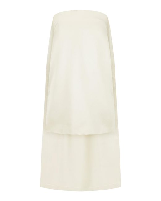 Harris Tapper White Exclusive Coppola Satin Faille Mini Dress