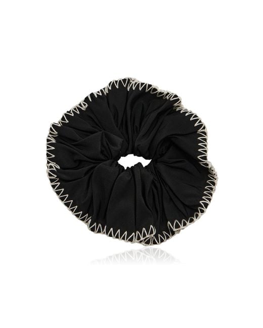 Lelet Black Erin Whipstitch Scrunchie