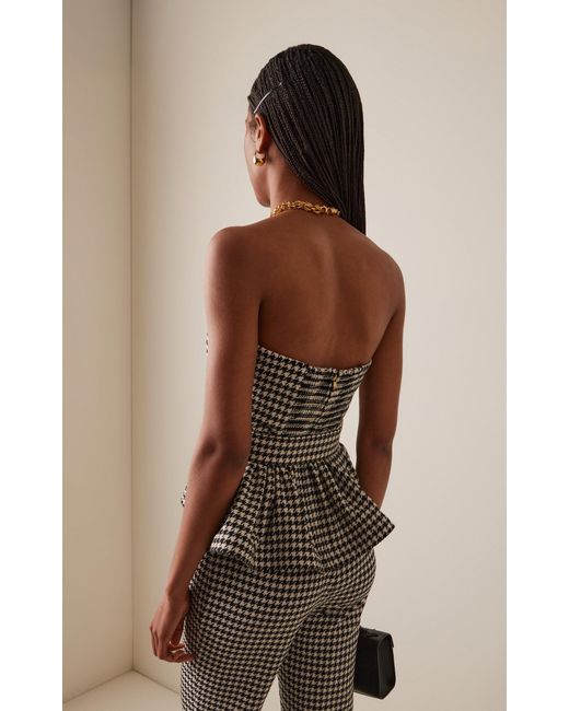 Cara Cara Black Tilda Houndstooth Wool-Blend Top