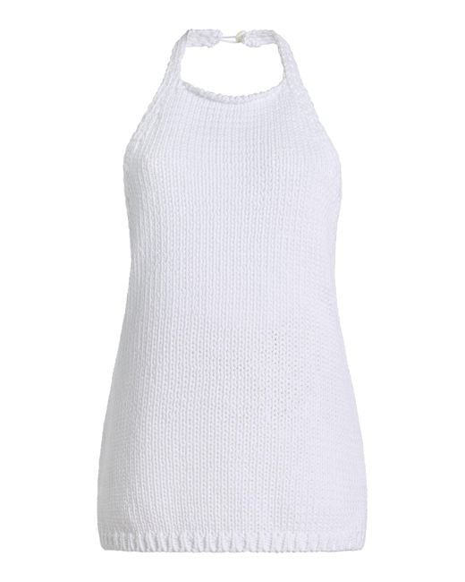 Rohe White Cotton Knit Halter Top