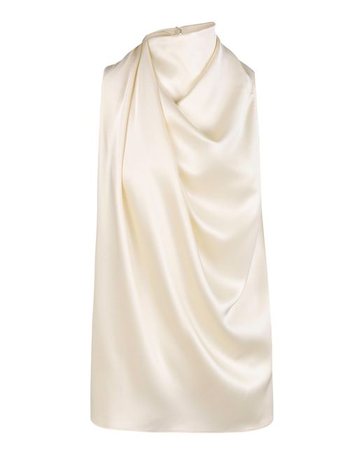 Heirlome Natural Kate Draped Silk Top