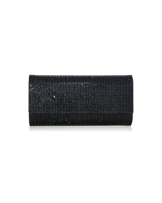 Judith Leiber Black Perry Crystal Clutch