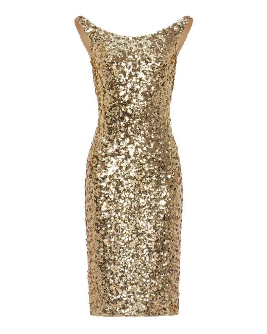 Magda Butrym Metallic Sequined Midi Dress