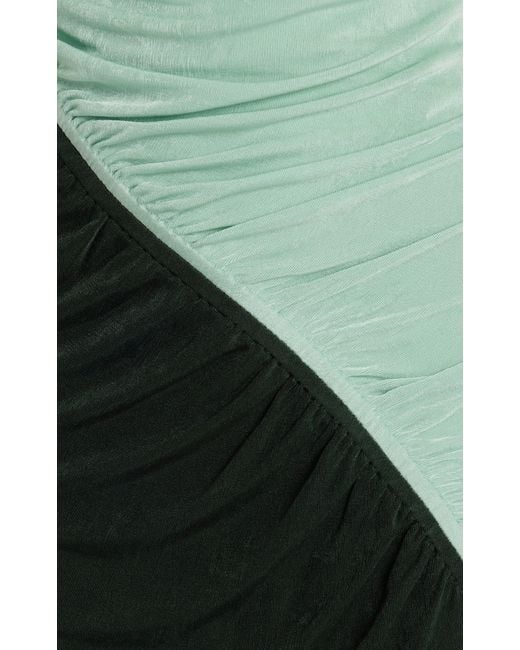 Significant Other Green Caitlin Draped Jersey Maxi Dress