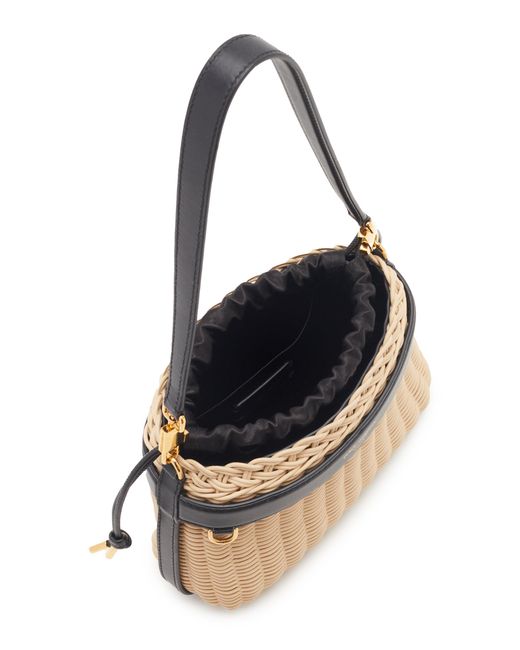 Dolce & Gabbana Metallic Small Carla Rattan Basket Bag