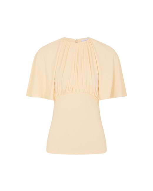 Rabanne White Gathered Knit Top