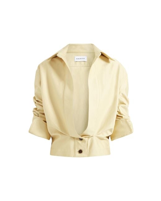 16Arlington Natural Ada Open-Front Cotton Jacket
