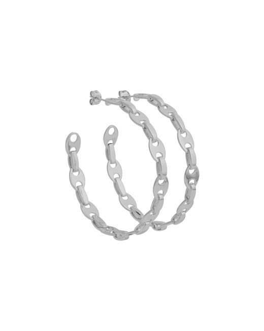 Rabanne Metallic Eight Nano Silver-tone Hoop Earrings