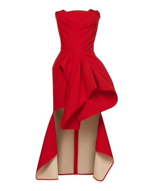 Maticevski Pursual Strapless Mini Dress in Red | Lyst