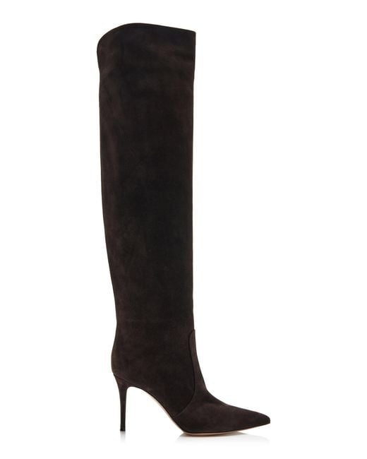 Gianvito Rossi Black Hansen Cuissard Suede Over-the-knee Boots