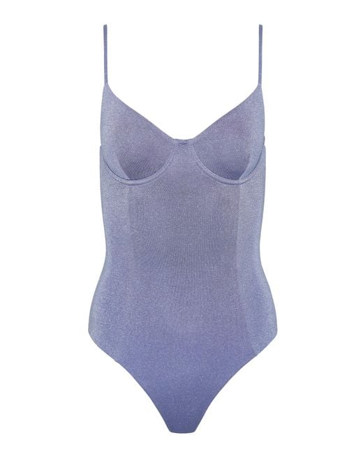 Onia Blue Chelsea One-Piece Swimsuit