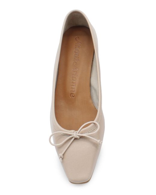 About Arianne Mina Leather Ballet Pumps in Natural Lyst