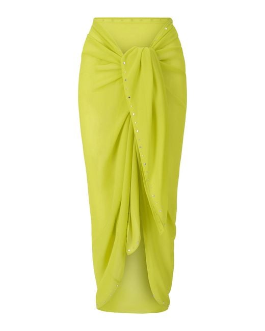Staud Yellow Inlet Embellished Sarong